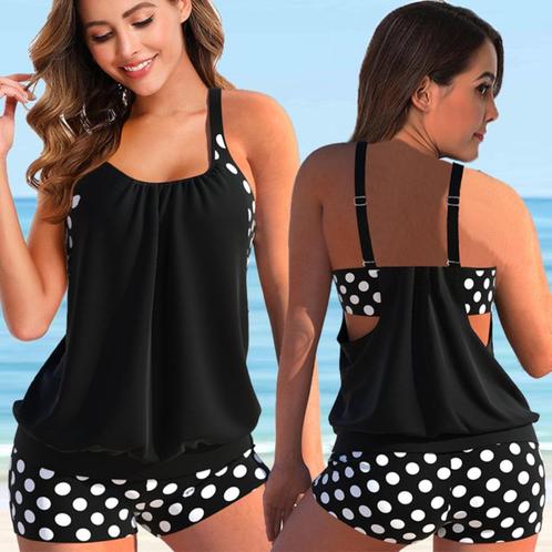 Tankini badpak zwart wit 34 36 38 40 42 44 46 48 50 52 54, Kleding | Dames, Badmode en Zwemkleding, Nieuw, Bikini, Zwart, Ophalen of Verzenden