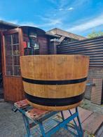 Plantenbak van Half Wijnvat Eikenhout, Tuin en Terras, Ophalen, Rond, Hout, Tuin