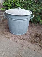 Zinken Wasteil met Deksel - 40 Liter, Ophalen of Verzenden, Gebruikt, Zink, Met deksel