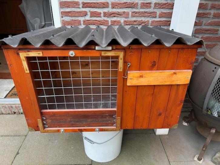 Houten konijnenhok, Dieren en Toebehoren, Knaagdieren en Konijnen | Hokken en Kooien, Gebruikt, Hok, Minder dan 60 cm, 75 tot 110 cm