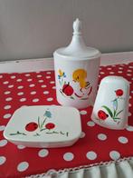 Vintage baby set voor op de commode lieveheersbeestjes, Kinderen en Baby's, Kinderkamer | Inrichting en Decoratie, Ophalen of Verzenden