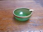 Vintage opaline asbak met vergulde rand, Murano