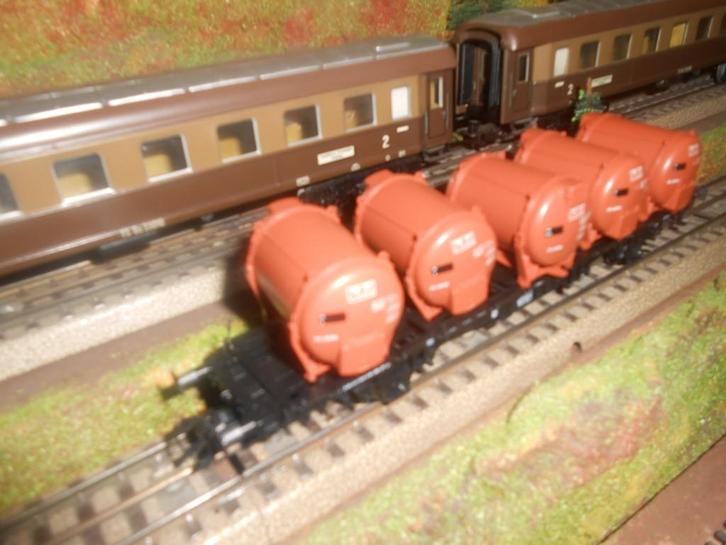 Märklin 47673 Zwitserland SBB containerwagon met 5 container, Hobby en Vrije tijd, Modeltreinen | H0, Nieuw, Locomotief, Wisselstroom