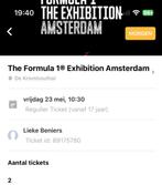 F1 Exhibition Amsterdam 23 mei om 10u30, Tickets en Kaartjes, Twee personen