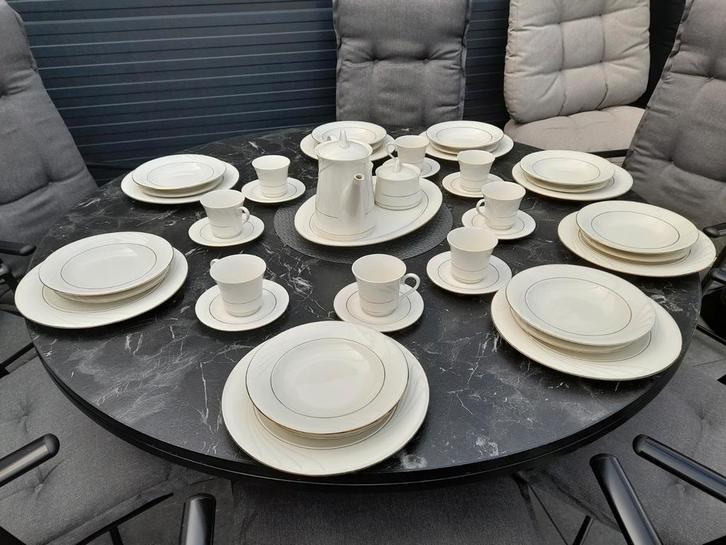 Compleet Porseleinen Servies (47 stuks)Merk Rosa Porcelina, Antiek en Kunst, Antiek | Servies compleet, Ophalen of Verzenden