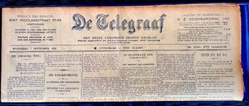  De Telegraaf van 1921…krant avond editie.  beschikbaar voor biedingen