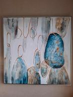 Abstract Schilderij met Blauwe Accenten, Antiek en Kunst, Kunst | Schilderijen | Abstract, Ophalen