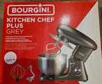 BOURGINI Kitchen Chef Plus Keukenmachine Grijs - Nieuw!, Witgoed en Apparatuur, Keukenmixers, 4 liter of meer, Ophalen of Verzenden