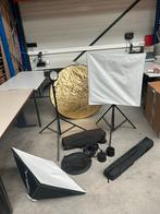 Complete Fotostudio Set met Flitsers en Accessoires, Ophalen, Gebruikt, Complete fotostudio