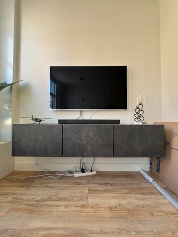 TV meubel BESTA donkergrijs/Kallviken donkergrijs