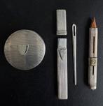 Antiek zilver pepermuntdoosje, naaldenkoker en potlood, Antiek en Kunst, Ophalen of Verzenden, Zilver