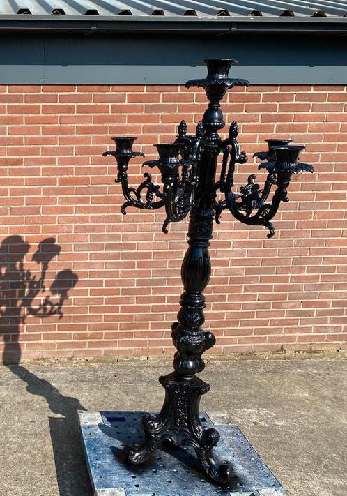 Zeer grote decoratieve gietijzeren barok kandelaren, Antiek en Kunst, Antiek | Kandelaars, Ophalen
