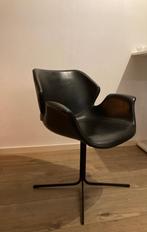 Eetkamerstoel Zuiver Nikki zwart leer, Huis en Inrichting, Stoelen, Ophalen, Zwart, Leer, Zo goed als nieuw