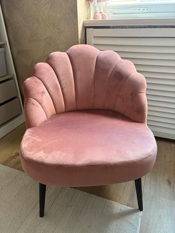 Roze Schelp Stoel - Fluweel - beschikbaar voor biedingen