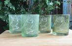 Waxine glaasjes met vogel licht/donker groen 6 stuks, Nieuw, Groen, Minder dan 25 cm, Overige materialen