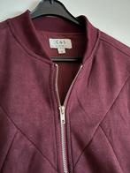 C&C Suede Bomberjas Bordeaux, Maat 38/40 (M), Ophalen of Verzenden, Zo goed als nieuw, Jasje