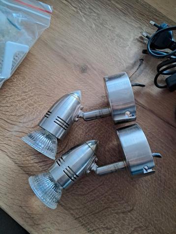 3 Metalen Halogeen Spotjes beschikbaar voor biedingen