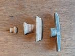 OUDE HOUTEN DEURKNOPPEN, LENGTE 12/8/2 CM., Antiek en Kunst, Ophalen of Verzenden