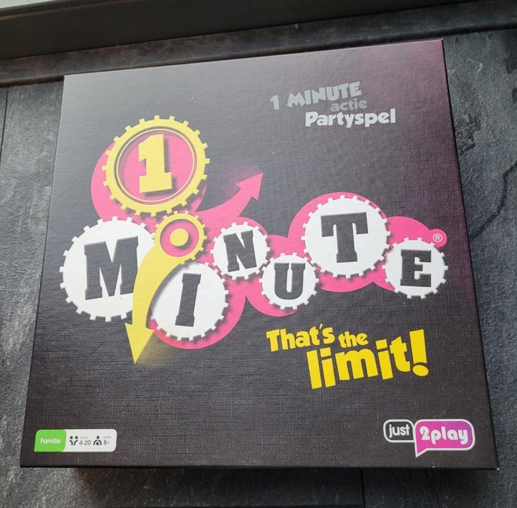 1 minute partyspel Just 2play, Hobby en Vrije tijd, Gezelschapsspellen | Bordspellen, Nieuw, Drie of vier spelers, Vijf spelers of meer