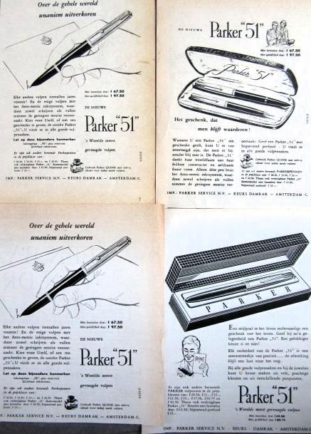 39 vintage advertenties pennen 26-77 pen vulpen Pelikan DOT, Verzamelen, Pennenverzamelingen, Gebruikt, Balpen, Overige merken