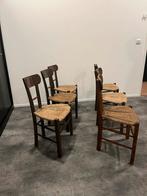 Brutalist Stoelen - 6 Stuks, Huis en Inrichting, Ophalen, Gebruikt, Bruin, Vijf, Zes of meer stoelen