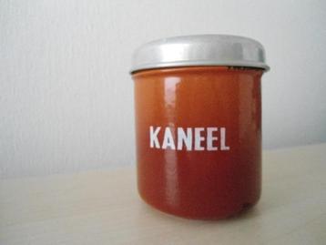 Emaille Kruidenbusje (kaneel) beschikbaar voor biedingen