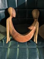 Abstracte houten beeldje man-vrouw, Ophalen