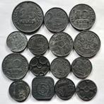 Zinken Oorlogsgeld  Nederland, 15 stuks, Postzegels en Munten, Munten | Nederland, Verzenden, Koningin Wilhelmina
