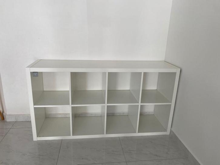 Hoogglans Kallax 8 vaks open kast vakkenkast 4x2 wit ZGAN!!, Huis en Inrichting, Kasten | Ladekasten, Zo goed als nieuw, Minder dan 100 cm