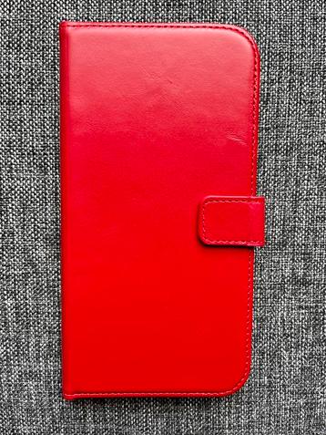 Selencia Echt Lederen Bookcase voor iPhone 14 Plus – Rood beschikbaar voor biedingen