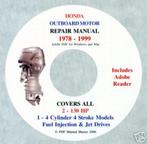 Honda Buitenboordmotoren Reparatie Manual 1978-1999 2-130 HP, Verzenden, Nieuw, Motor en Techniek