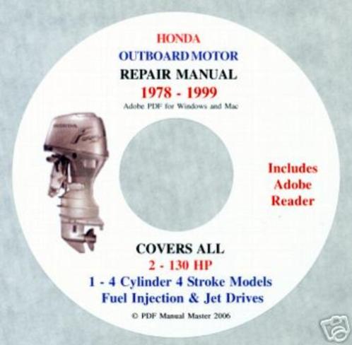 Honda Buitenboordmotoren Reparatie Manual 1978-1999 2-130 HP, Watersport en Boten, Accessoires en Onderhoud, Nieuw, Motor en Techniek