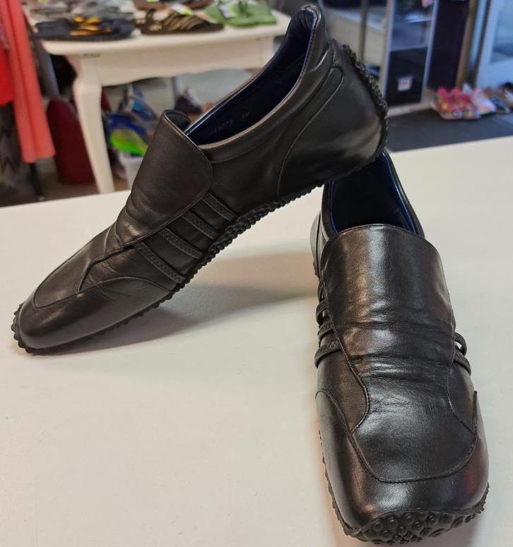 Muxart nieuw zwart leren schoenen instappers noppen 39 42932, Kleding | Dames, Schoenen, Nieuw, Instappers, Zwart, Ophalen of Verzenden