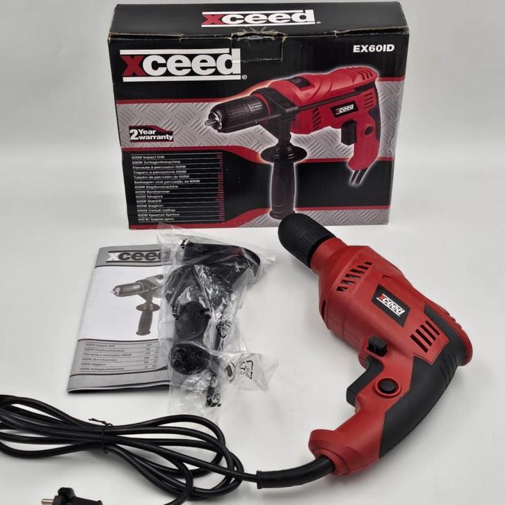 Xceed EX60ID Boormachine 600W 230V - Nieuw, Doe-het-zelf en Verbouw, Gereedschap | Boormachines, Zo goed als nieuw