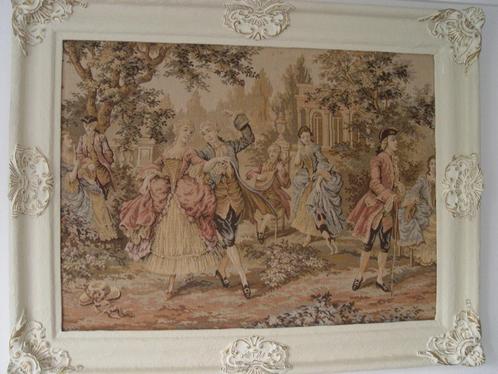 Gobelin  (niet geborduurd) in bijzonder mooie lijst, Antiek en Kunst, Antiek | Kleden en Textiel, Ophalen