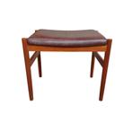Vintage Spottrup (DK) ottoman, hocker, Huis en Inrichting, Banken | Voetenbanken en Poefen, Minder dan 50 cm, Gebruikt, Hout, Ophalen of Verzenden