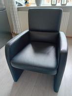 Leren fauteuil, donkerblauw, merk Montel, Huis en Inrichting, Fauteuils, Minder dan 75 cm, Gebruikt, Leer, 50 tot 75 cm
