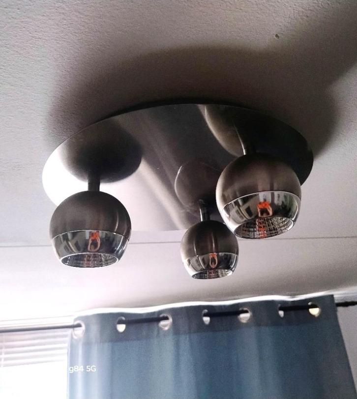 RVS plafondlamp LED plafondspots, Huis en Inrichting, Lampen | Plafondlampen, Zo goed als nieuw, Metaal, Ophalen of Verzenden