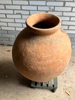 Oude Portugese terracotta olijfkruik, Ophalen
