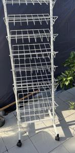 verrijdbare witgelakte folderstandaard lektuurstandaard, Ophalen, Zo goed als nieuw