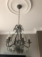 Metalen luster incl. 6 led kaarslampen, Ophalen, Zo goed als nieuw, Metaal