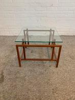 Bijzettafel Mid 20th Century Henning Norgaard for Komfort, Ophalen of Verzenden, Rechthoekig, Glas, Minder dan 55 cm