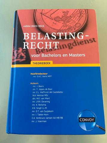Belastingrecht voor Bachelors en Masters theorieboek beschikbaar voor biedingen