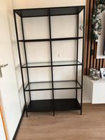 Zwarte IKEA VITTSJÖ stelling kast, Ophalen, Gebruikt