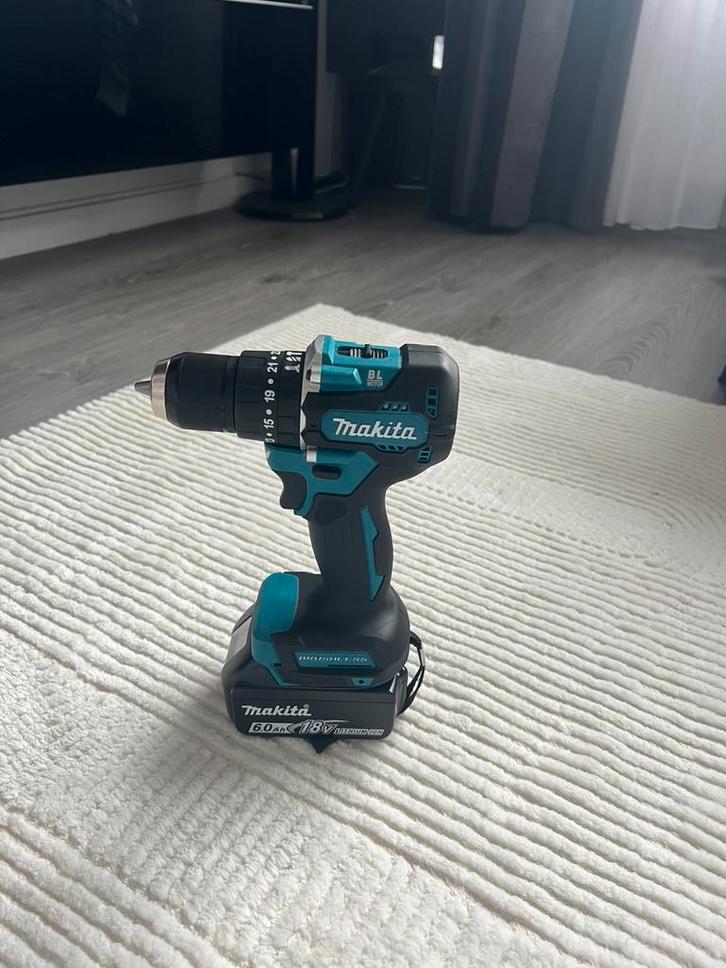Makita DDF487 18V Boormachine + 6.0Ah Accu, Doe-het-zelf en Verbouw, Gereedschap | Boormachines, Zo goed als nieuw, Boor- en Schroefmachine