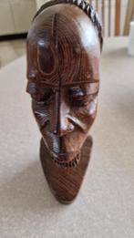 oud houten kunsthoofd houtsnijwerk afrika, Antiek en Kunst, Ophalen of Verzenden