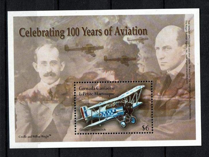 grenada 2003 pf blok luchtvaart vliegtuigen, Postzegels en Munten, Postzegels | Thematische zegels, Postfris, Vliegtuigen, Ophalen of Verzenden