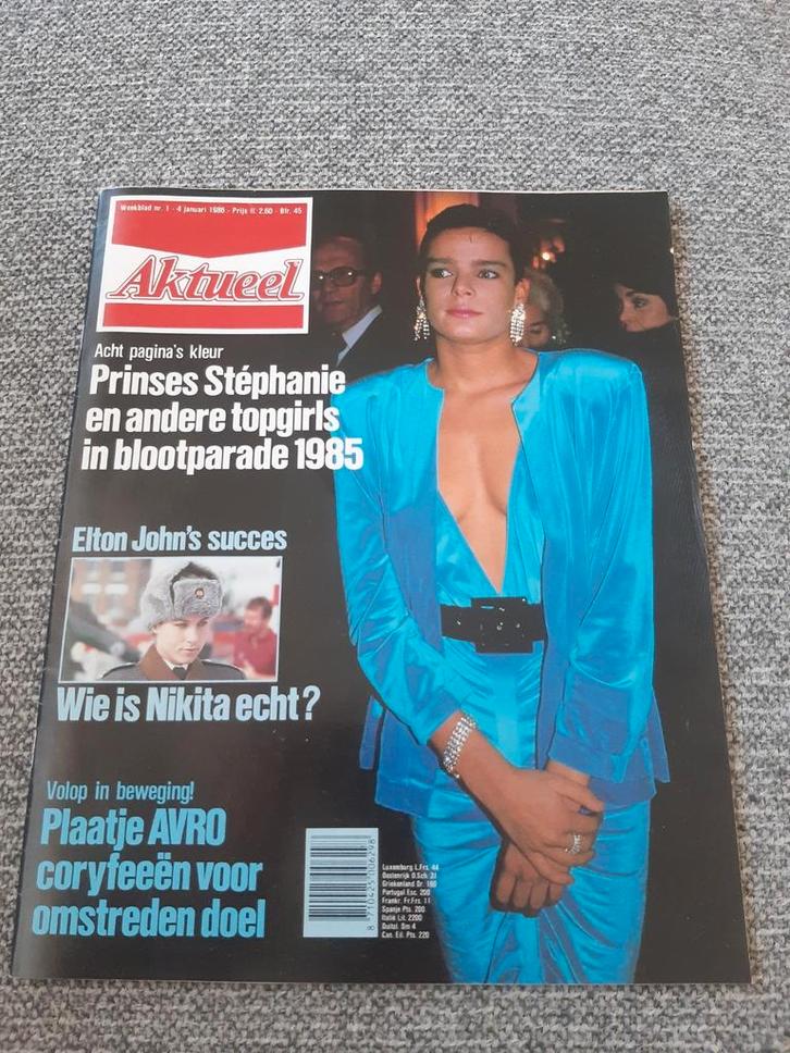 1.Aktueel 1986. Prinses Stephanie. Elthon John. Frank Govers, Verzamelen, Tijdschriften, Kranten en Knipsels, Tijdschrift, 1980 tot heden