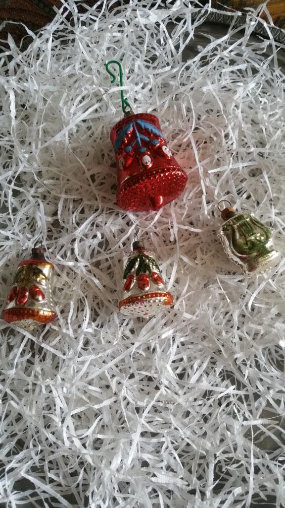 antieke kerstbal nr 373 model bel en harp is verkocht, Diversen, Kerst, Gebruikt, Ophalen of Verzenden