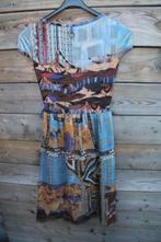 Jurk bruin/ blauw Save the Queen mt S Vaste prijs, Kleding | Dames, Jurken, Blauw, Zo goed als nieuw, Maat 36 (S), Save the Queen
